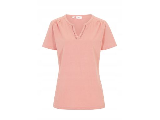 B.P.C t-shirt różowy z dekoltem V 40/42.