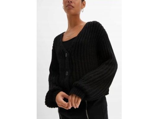B.P.C sweter rozpinany czarny damski r.52/54