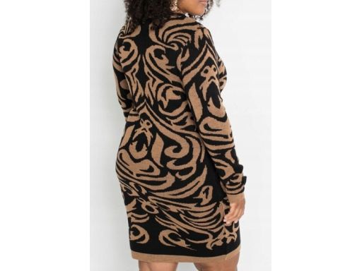 B.P.C ołówkowa sukienka dzianinowa we wzory ^32/34