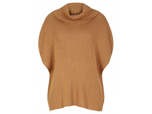 B.P.C dzianinowa kamizelka z golfem karmel ^36/38
