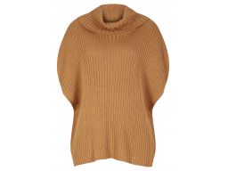 B.P.C dzianinowa kamizelka z golfem karmel ^36/38