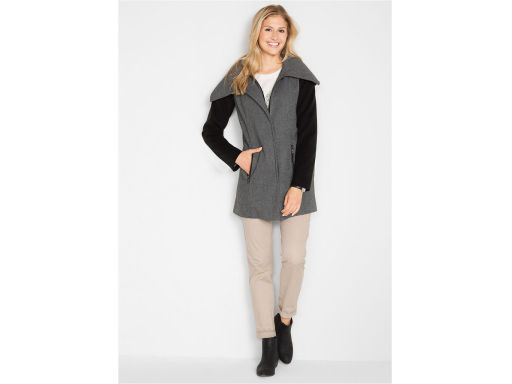 B.P.C szary płaszcz z dużym kołnierzem r.38