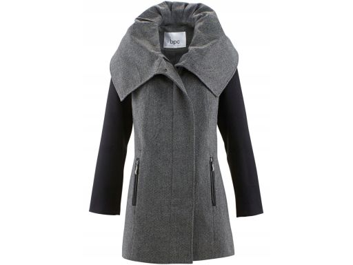 B.P.C szary płaszcz z dużym kołnierzem r.38
