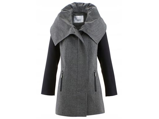 B.P.C szary płaszcz z dużym kołnierzem r.38