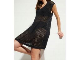 B.P.C plażowa tunika ażurowa czarna ^40/42