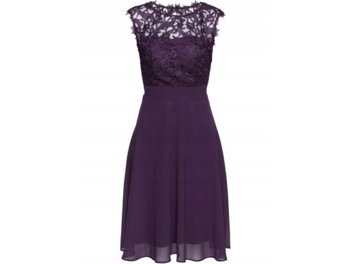 B.P.C fioletowa sukienka z koronką ^36
