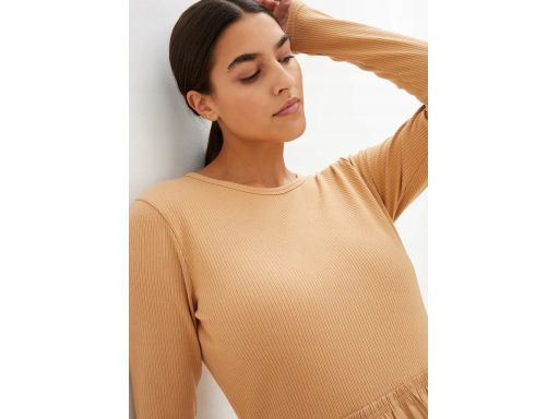 B.P.C sukienka beżowa z różnych materiałów midi r.46