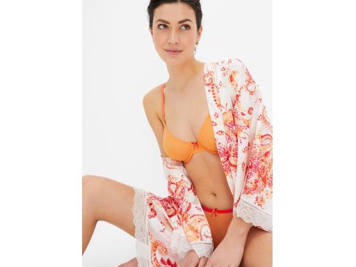 B.P.C biustonosz miękki na fiszbinie siateczkowy pomarańczowy ^80C