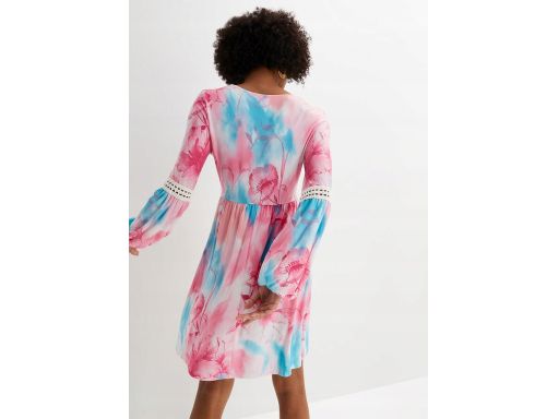 B.P.C letnia sukienka kolorowa z ażurową koronką r.36/38