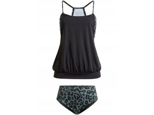 B.P.C Tankini 2w1 z budowanym topem moro i figami w komplecie r.44