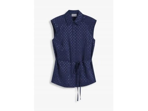 B.P.C top granatowy w satynowe groszki r.42