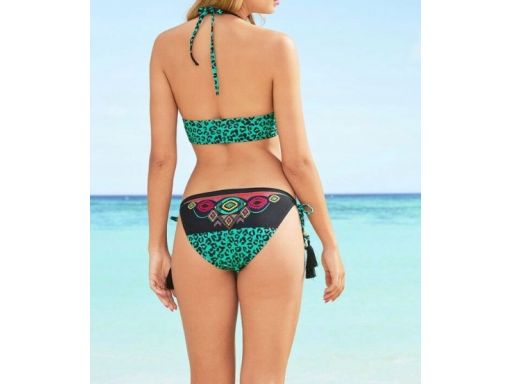 B.P.C wiązane bikini boho we wzory z frędzlami 44.