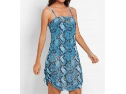B.P.C sukienka plażowa tunika niebieska we wzory r.46