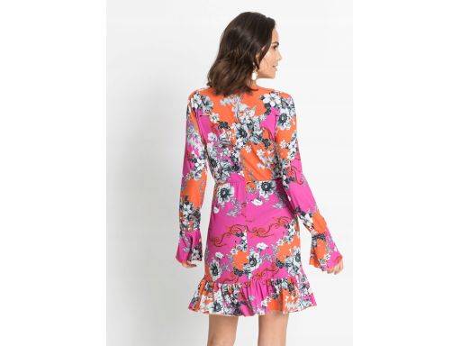 B.P.C sukienka wzorzysta falbany r.40/42