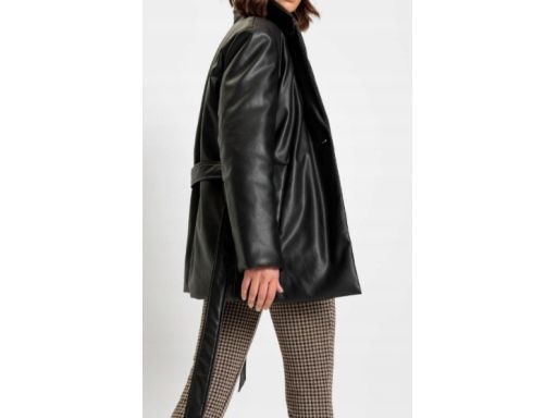 B.P.C kurtka-marynarka czarna eko skóra ocieplana r.40