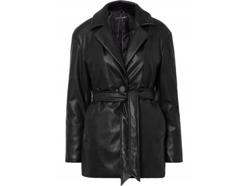 B.P.C kurtka-marynarka czarna eko skóra ocieplana r.40