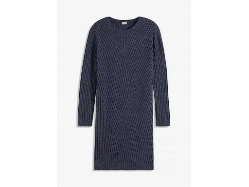 B.P.C sukienka dzianinowa prosta ciemny granat ^48/50