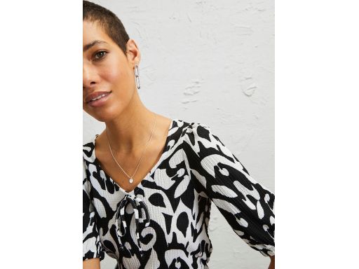 B.P.C midi sukienka biało-czarna z krepy 44/46.