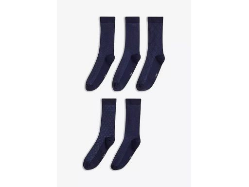 B.P.C. 5-pak skarpetki granatowe w tkane wzorki r.39-42