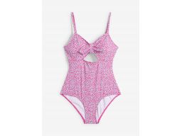 B.P.C kostium kąpielowy różowy w błękitne cętki 46.