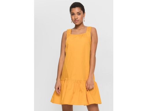 B.P.C Bawełniana sukienka musztardowa z falbaną^50