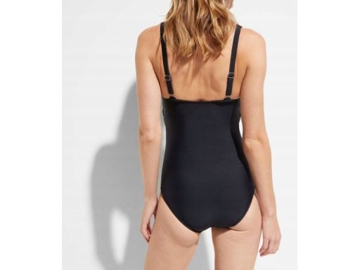 B.P.C czarny kostium kąpielowy z klamrą r.44