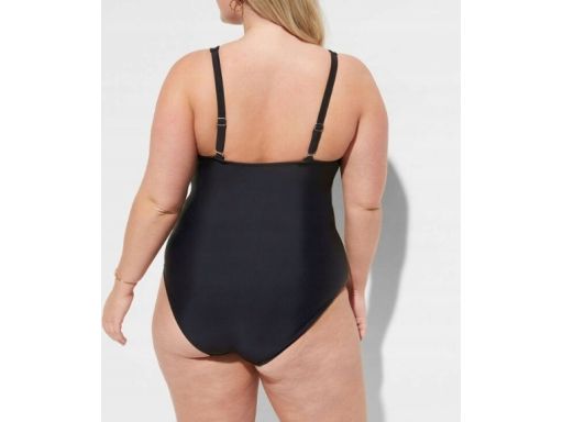 B.P.C czarny kostium kąpielowy z klamrą r.44