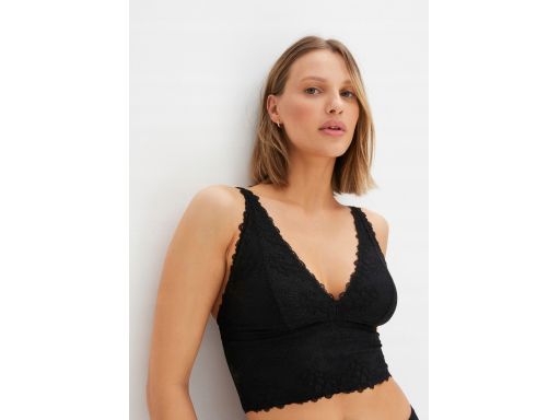 B.P.C biustonosz koronkowy top czarny ^34