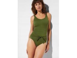 B.P.C stylowy kostium kąpielowy khaki z przewiązaniem ^44