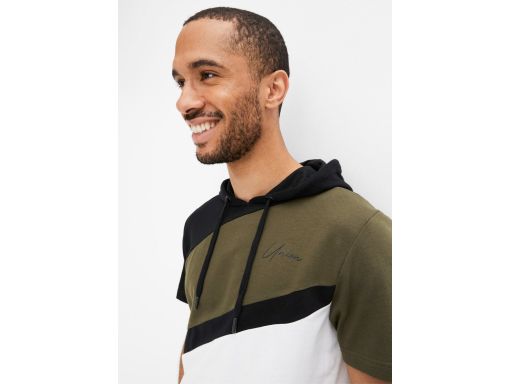 B.P.C Bluza męska z kapturem krótki rękaw bawełniana ^60/62, XXL