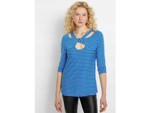 B.P.C bluzka w paski z wycięciami niebieska r.36/38