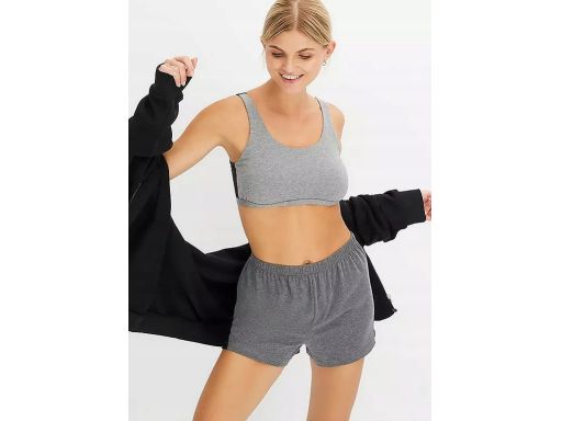 B.P.C biustonosz sportowy bustier szary z koronką r.32/34