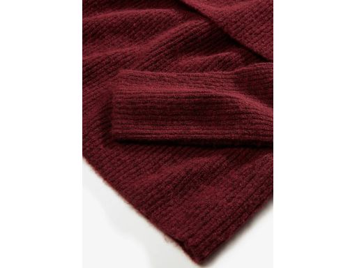 B.P.C bordowy sweter z kołnierzem do noszenia na różne sposoby ^52/54