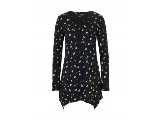 B.P.C bluzka asymetryczna czarna we wzorek 40/42.