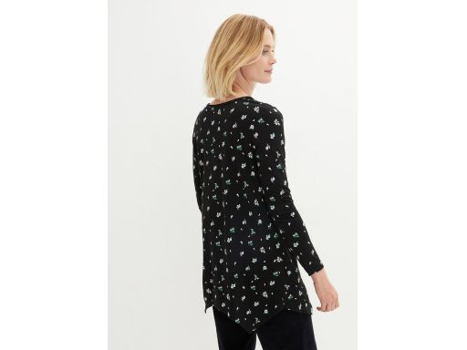 B.P.C bluzka asymetryczna czarna we wzorek 40/42.
