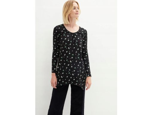 B.P.C bluzka asymetryczna czarna we wzorek 40/42.