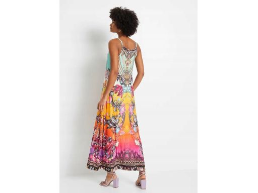 B.P.C długa sukienka letnia z nadrukiem ^44/46