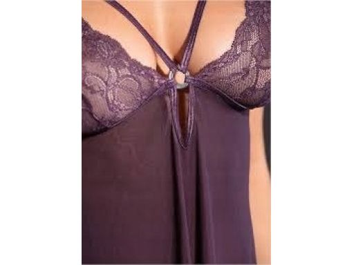 B.P.C koszula nocna siateczkowa z paskami i koronką ^36/38