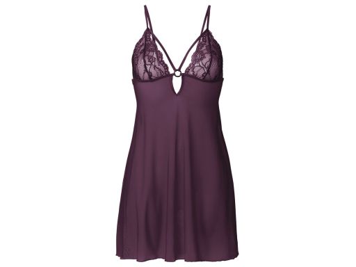 B.P.C koszula nocna siateczkowa z paskami i koronką ^36/38