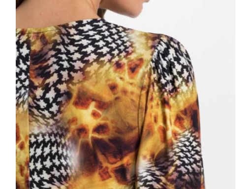 B.P.C sukienka asymetryczna ołówkowa we wzory ^40/42