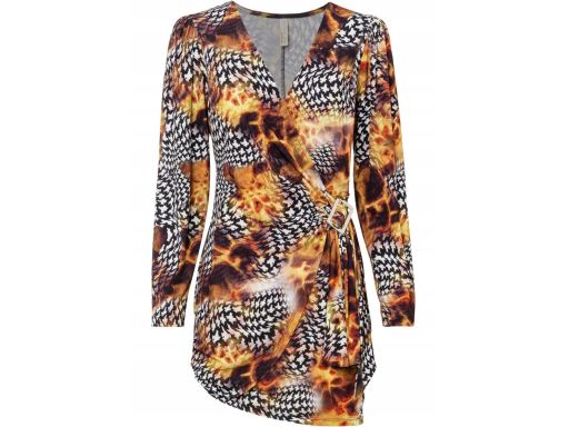 B.P.C sukienka asymetryczna ołówkowa we wzory ^40/42