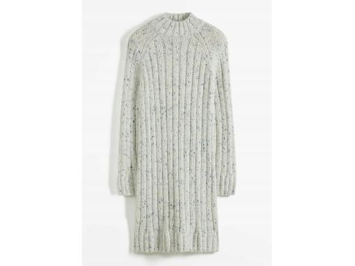 B.P.C dzianinowa sukienka prążkowana z wełną r.52/54