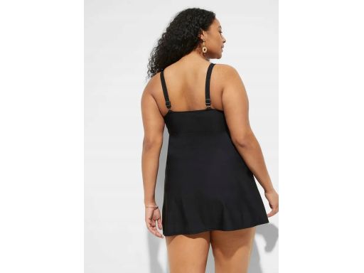 B.P.C sukienka kąpielowa czarna w białe wzorki 38.