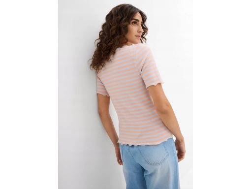 B.P.C t-shirt damski prążek w paski bawełniany 48/50.