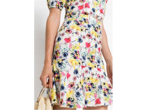 B.P.C spódnica w kwiaty z falbaną 46.