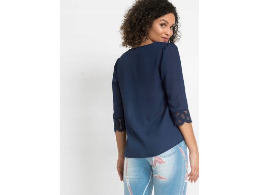B.P.C bluzka granatowa z koronką r.36