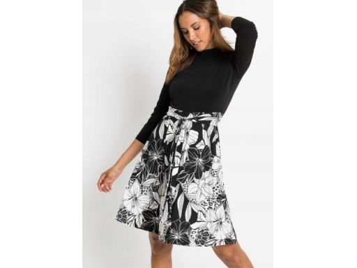 B.P.C. sukienka z nadrukiem wiązanie ^36/38