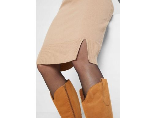 B.P.C sukienka dzianinowa beżowa z rozcięciami ^36/38