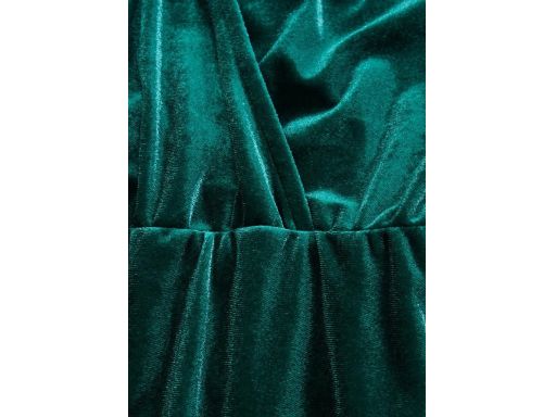B.P.C aksamitna sukienka butelkowa zieleń rozkloszowana ^40/42