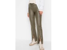 B.P.C spodnie khaki eko skóra z rozcięciami r.40